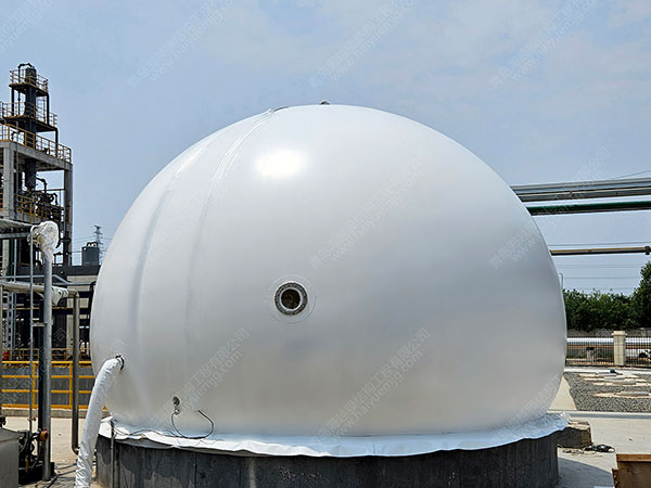 海越山東沾化工業(yè)污水80m3雙膜氣柜項(xiàng)目圖片